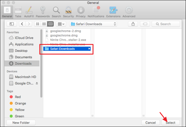 Safari download folder on mac